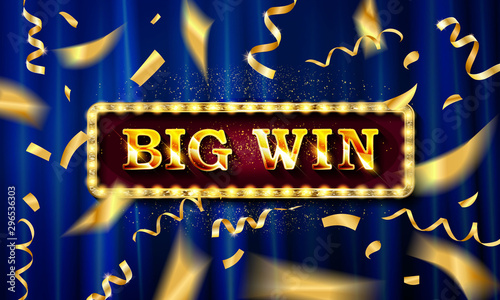 Gold light Big Win retro signboard