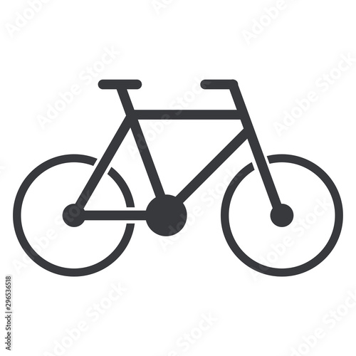 bicycle icon vector on white background