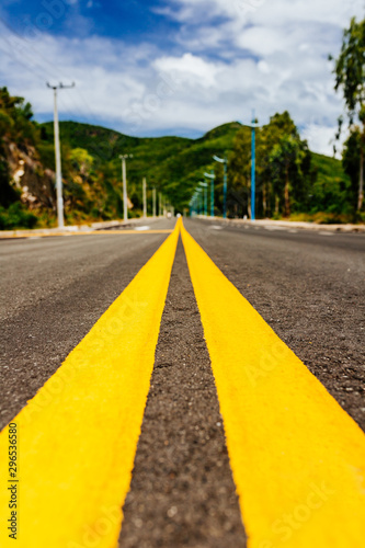 Mountain road with beautiful view