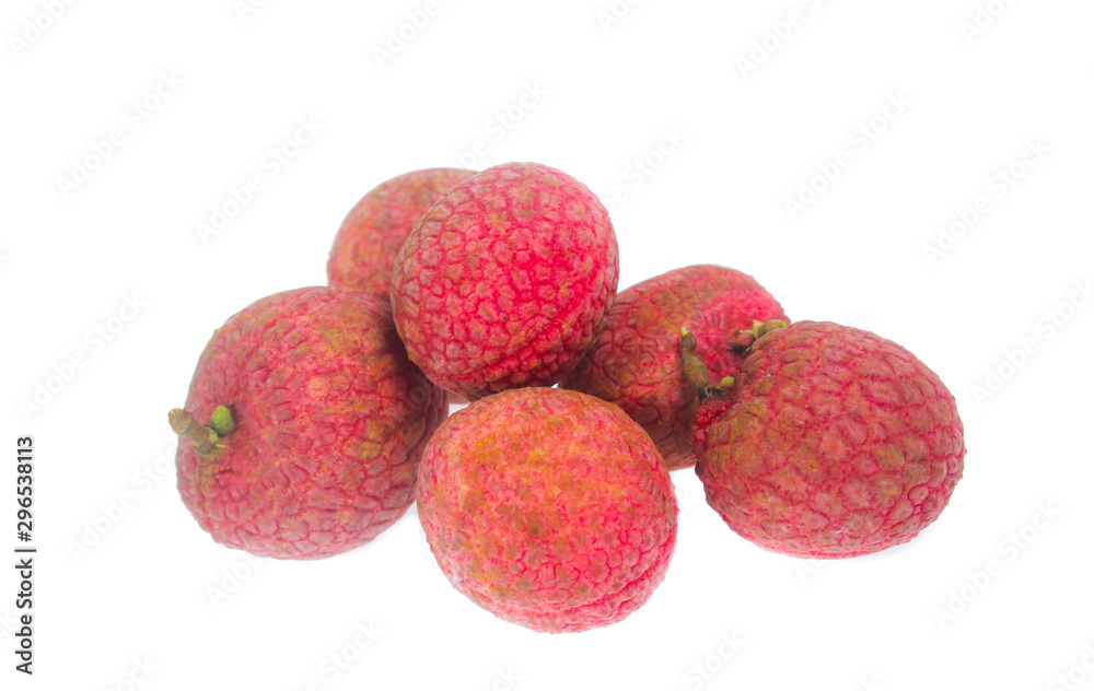 lychees isolated on white background lychees isolated on white background
