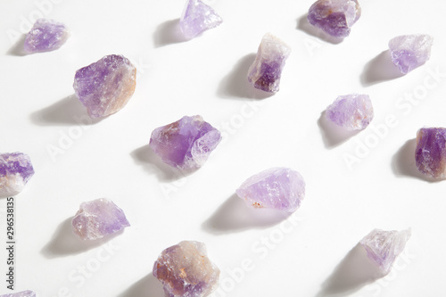 amethyst lined up