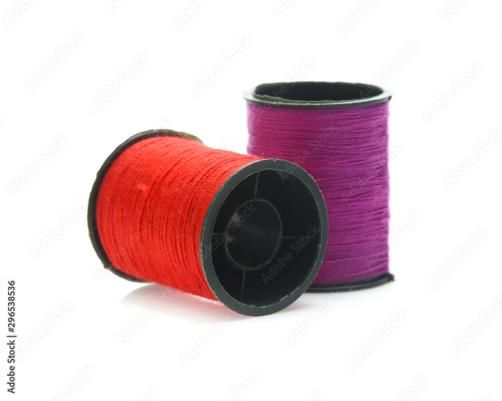 Colorful yarn on spool, yarn on tube, cotton, wool, linen thread Colorful yarn on spool, yarn on tube, cotton, wool, linen thread
