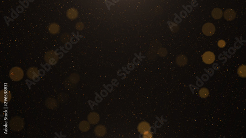 Obraz na płótnie Abstract background of flickering gold particles and light flare w salonie