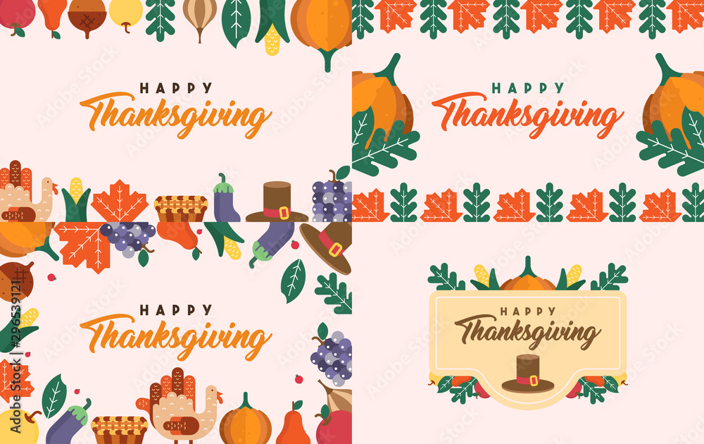 Happy thanksgiving day background illustration vector
