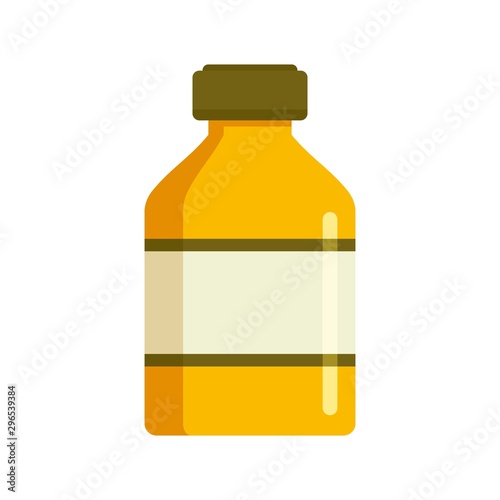 Vaccine bottle icon. Flat illustration of vaccine bottle vector icon for web design