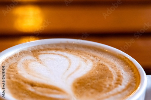 Extreme close up of a cup of coffee