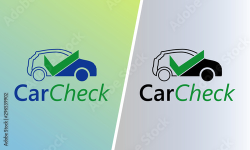 car inspection logo, car check vector logo template