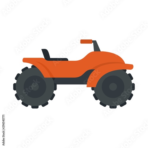 Adventure quad bike icon. Flat illustration of adventure quad bike vector icon for web design