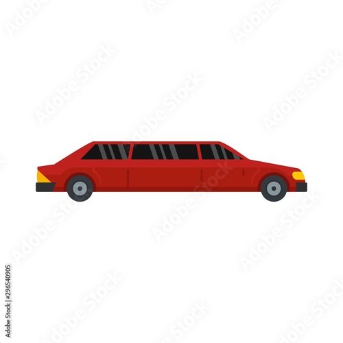 Limousine icon. Flat illustration of limousine vector icon for web design