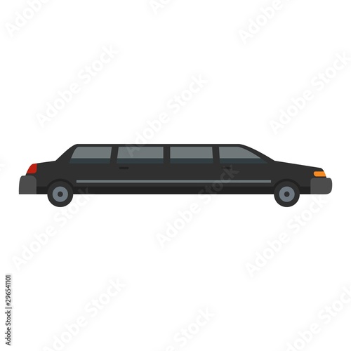 Luxury limousine icon. Flat illustration of luxury limousine vector icon for web design