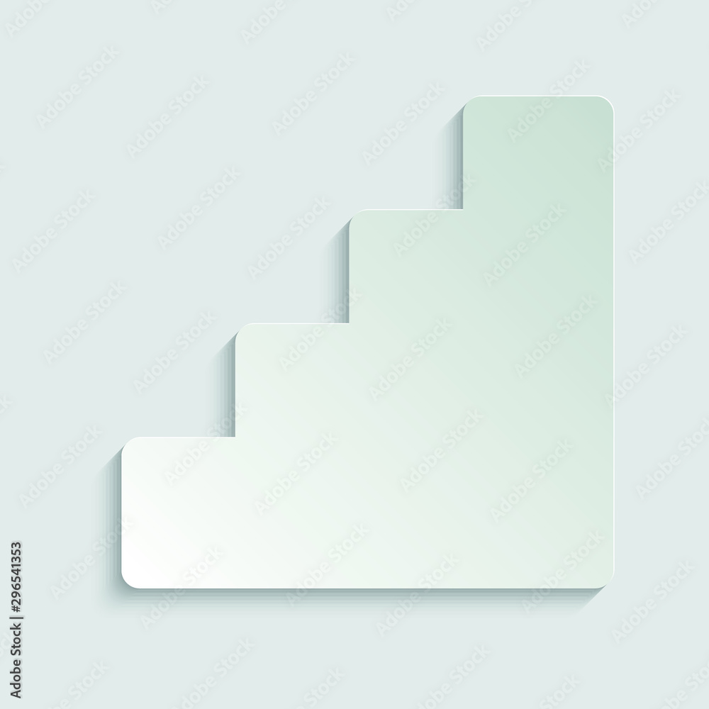  stairs vector icon paper icon