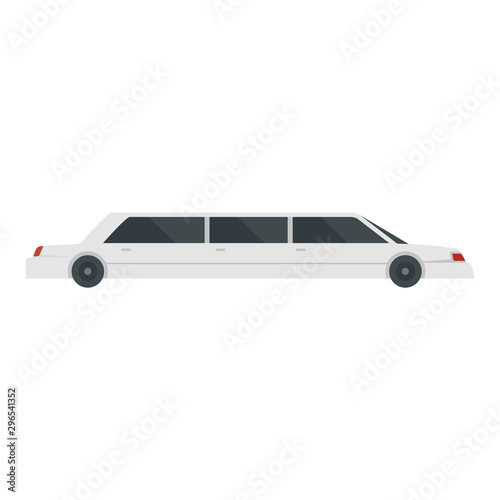Modern limousine icon. Flat illustration of modern limousine vector icon for web design