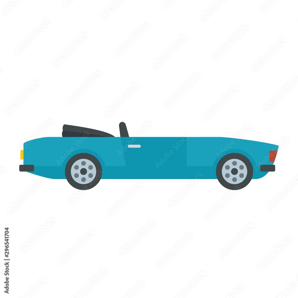 Summer cabriolet icon. Flat illustration of summer cabriolet vector icon for web design