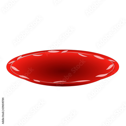 Red Plate - Cartoon Vector Image