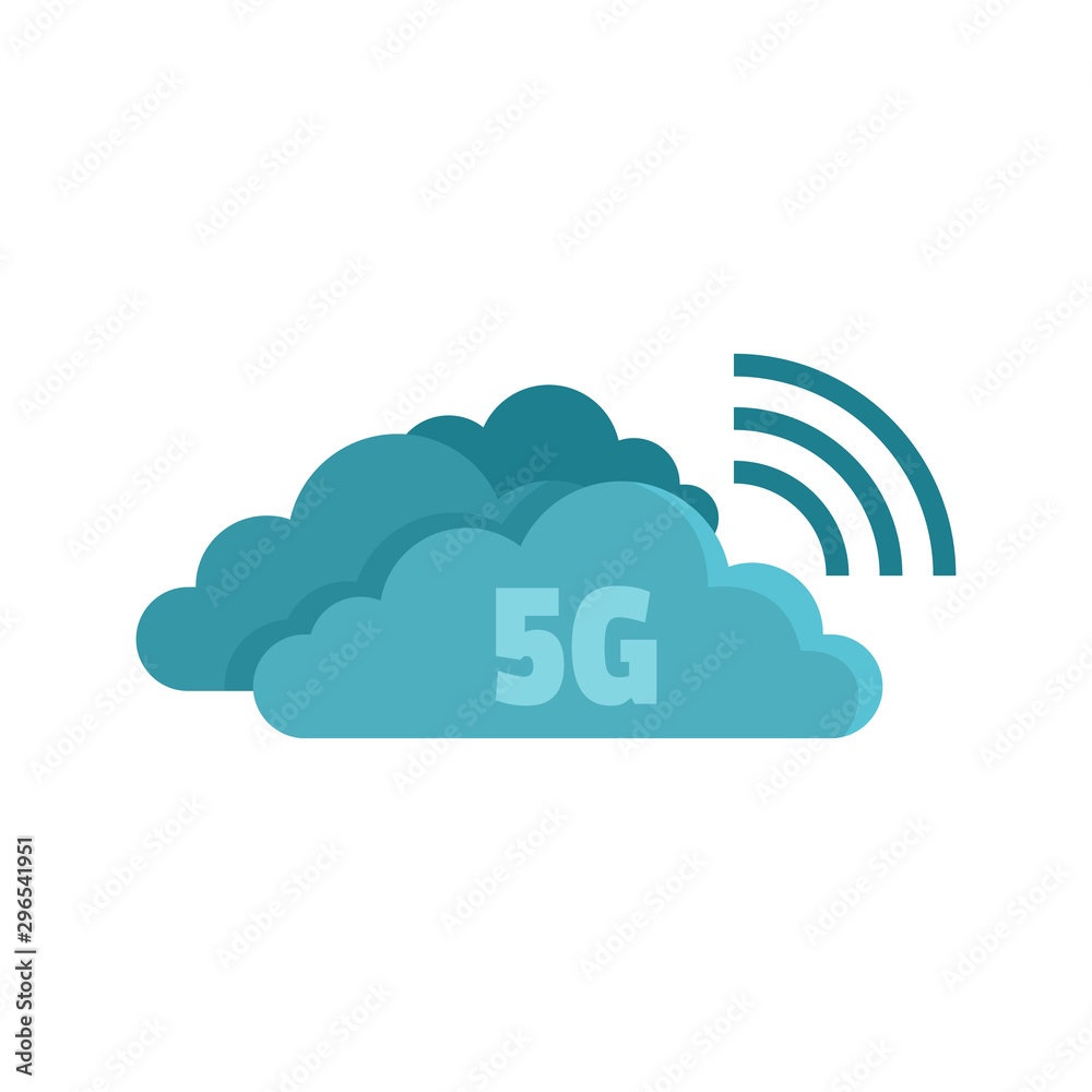 5G cloud technology icon. Flat illustration of 5G cloud technology vector icon for web design 5G cloud technology icon. Flat illustration of 5G cloud technology vector icon for web design