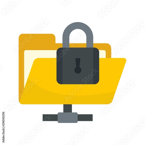 Secured folder icon. Flat illustration of secured folder vector icon for web design