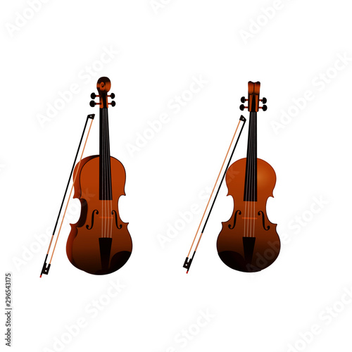 Musical Instrument - Violin - Cartoon Vector Image