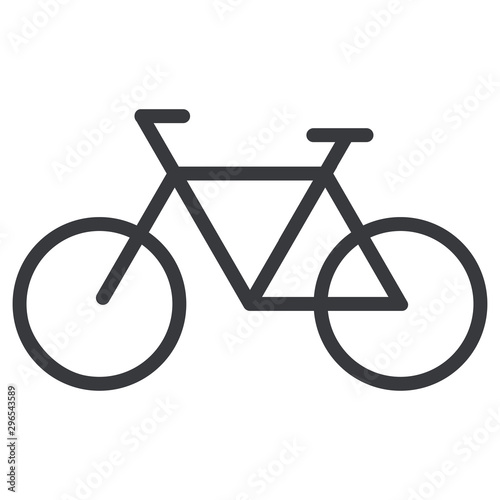 bicycle icon vector on white background
