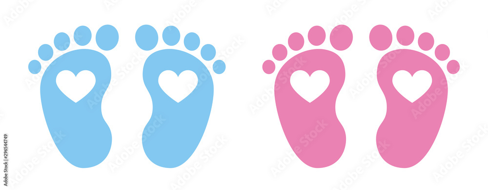 Baby foot barefoot heart icon Baby foot barefoot heart icon