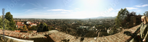 Panoramic view over the cityscape of Graz/ Austria. Travel and vacation concept.