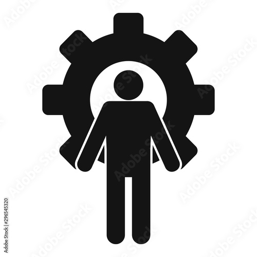 Gear wheel admin icon. Simple illustration of gear wheel admin vector icon for web design isolated on white background
