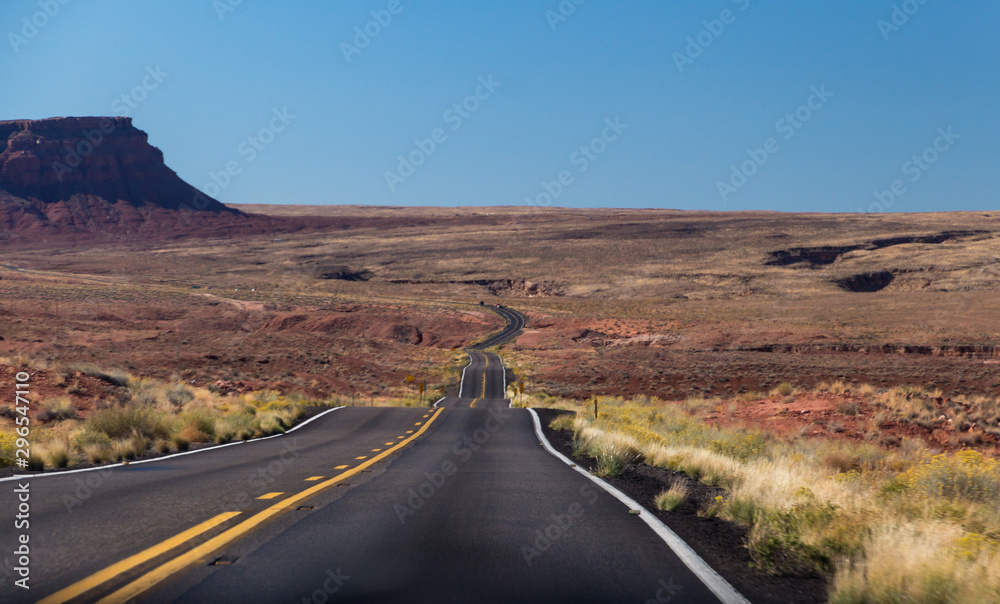 Highway through the desert southwest