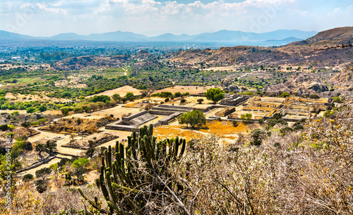 Aerial view of the Yagul archaeological site in Mexico photo