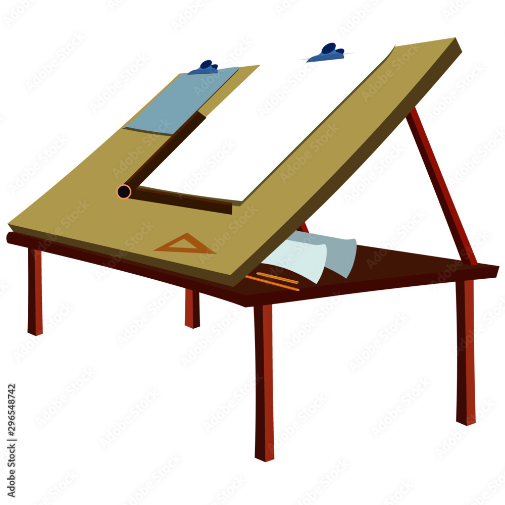 Writing Board - Cartoon Vector Image
