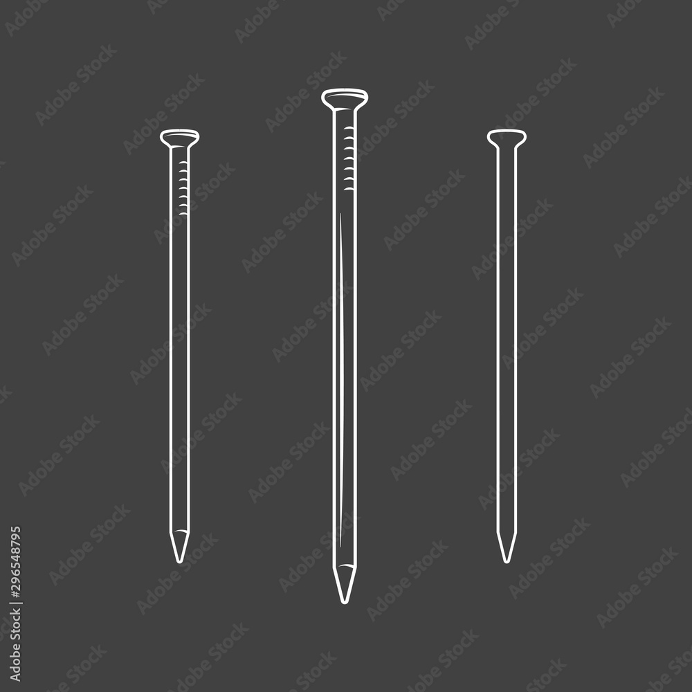 Nail isolated on black background Nail isolated on black background