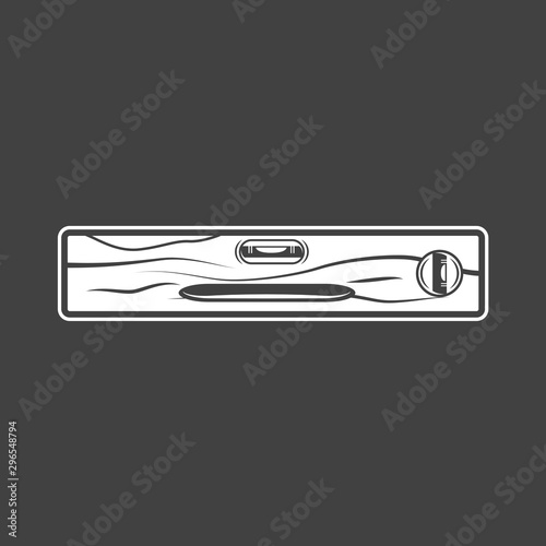 Level isolated on black background