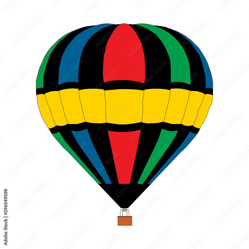 Naklejka premium Hot Air Balloon on a white background