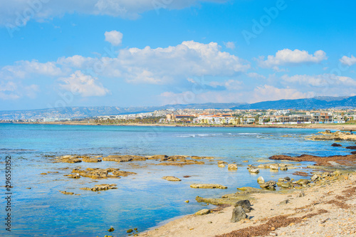 Skyline Paphos empty beach ...