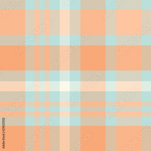 Tartan Pattern in Blue and Orange.