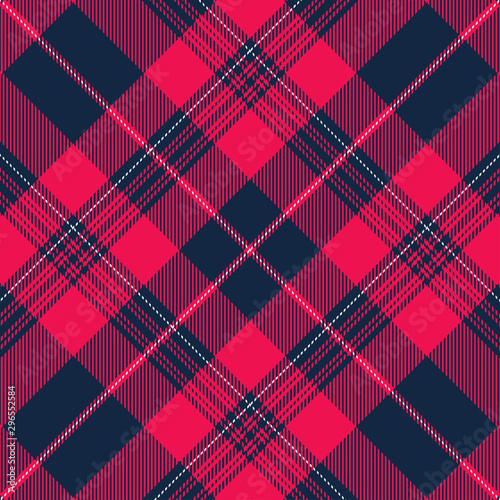 Tartan Pattern in Blue and Pink.