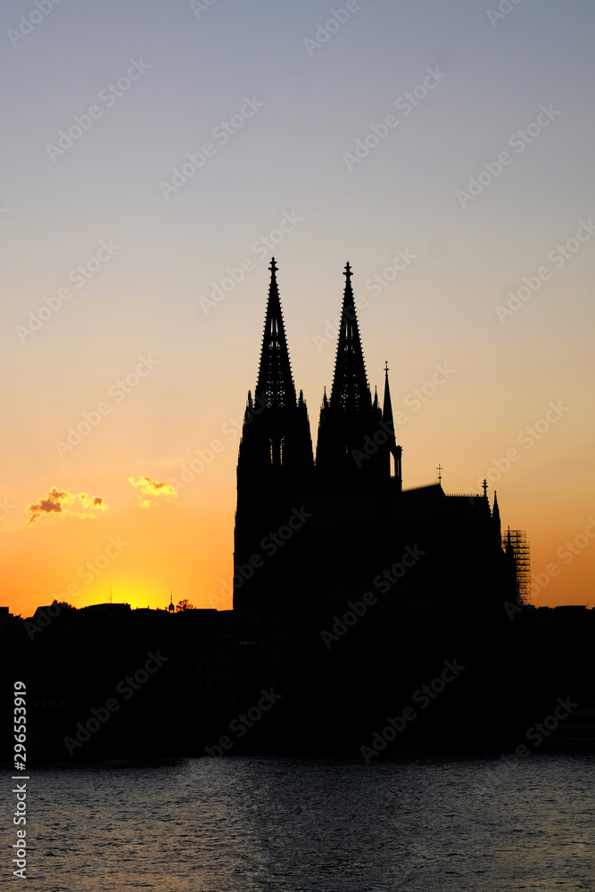 Beautiful Cathedral of Cologne during Sunset