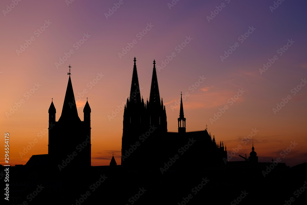 Beautiful Cathedral of Cologne during Sunset
