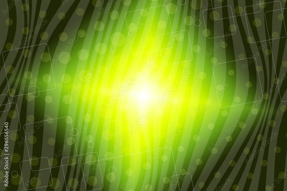 Obraz premium green, abstract, light, nature, design, pattern, wallpaper, texture, illustration, leaf, wave, color, bright, backdrop, lines, plant, graphic, summer, blur, black, shape, motion, digital, fractal