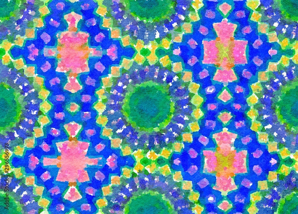 watercolor digital graphic kaleidoscope abstract background watercolor digital graphic kaleidoscope abstract background