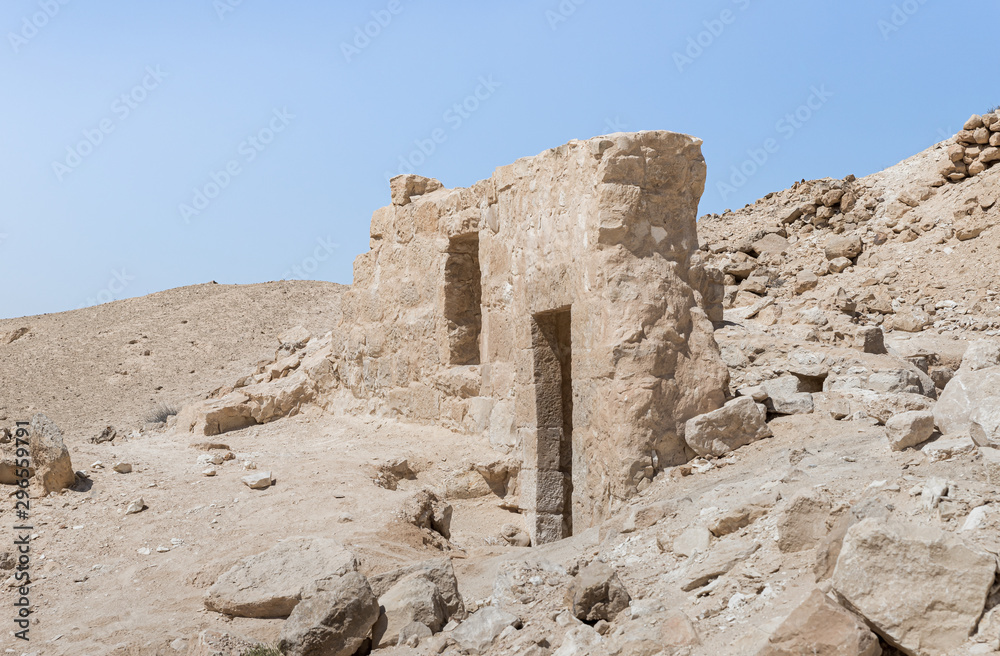 The remains  of residential buildings near to the Nabataean city of Avdat, located on the incense road in the Judean desert in Israel. It is included in the UNESCO World Heritage List.