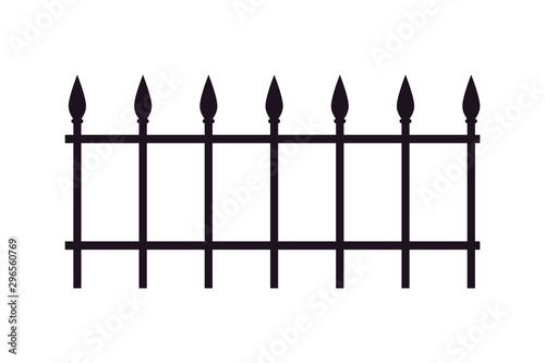 fence iron cemetery isolated icon vector illustration design
