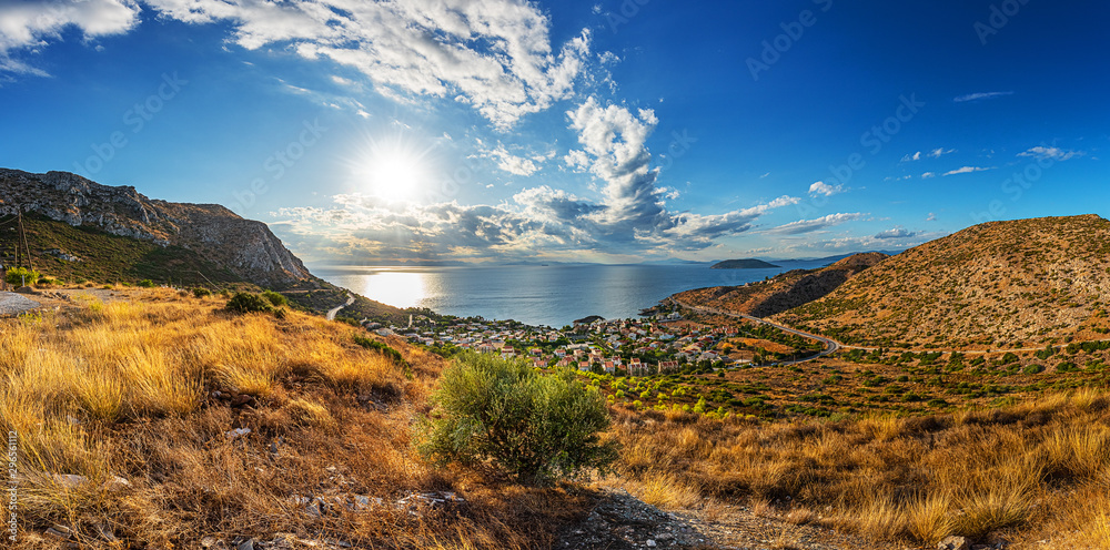 beautiful mediterranean view in greece