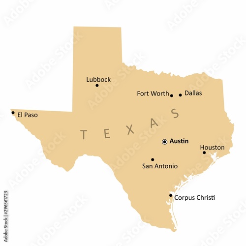 Texas isolated map