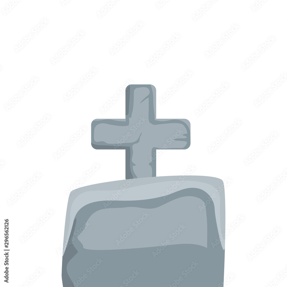 Obraz premium halloween tomb of cemetery isolated icon vector illustration design