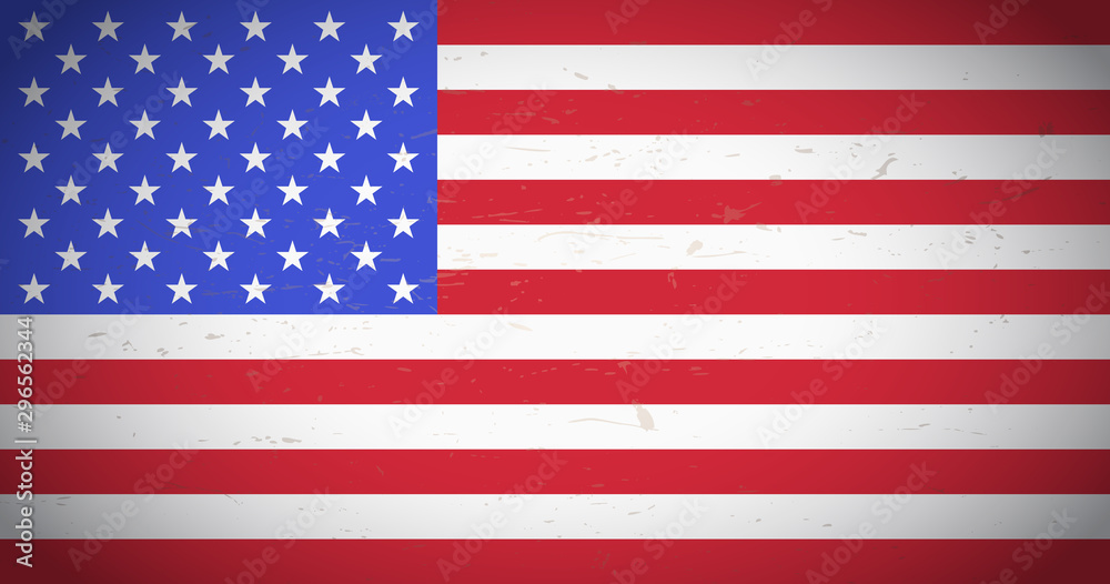 Fototapeta premium United State of America flag. Vector illustration. Grunge background
