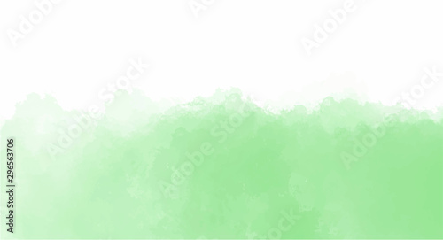 Green watercolor background for your design, watercolor background concept, vector. © BoszyArtis