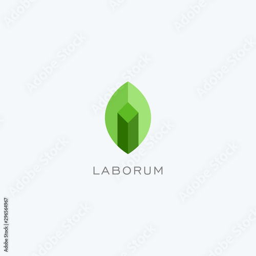 Green city real estate logo design. Apartment house icon vector house symbol