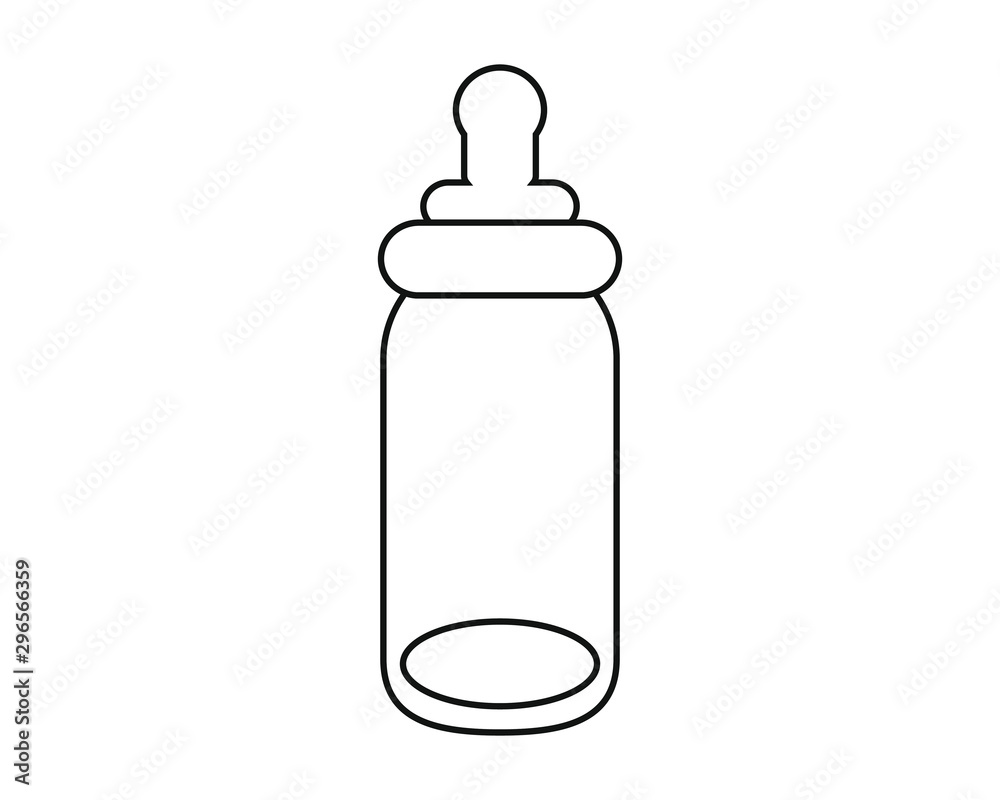 simple drawing vector, baby bottle Stock Vector | Adobe Stock