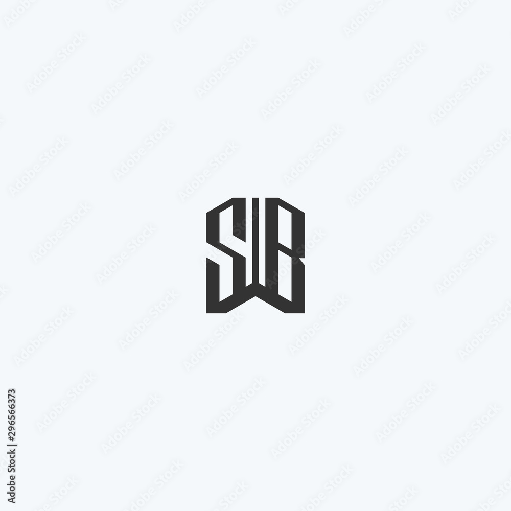 Abstract monogram letter SB logo design. Unique initial icon illustration vector Abstract monogram letter SB logo design. Unique initial icon illustration vector