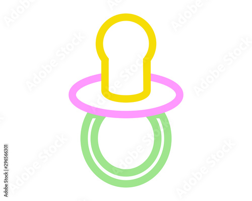 simple drawing vector, baby pacifier