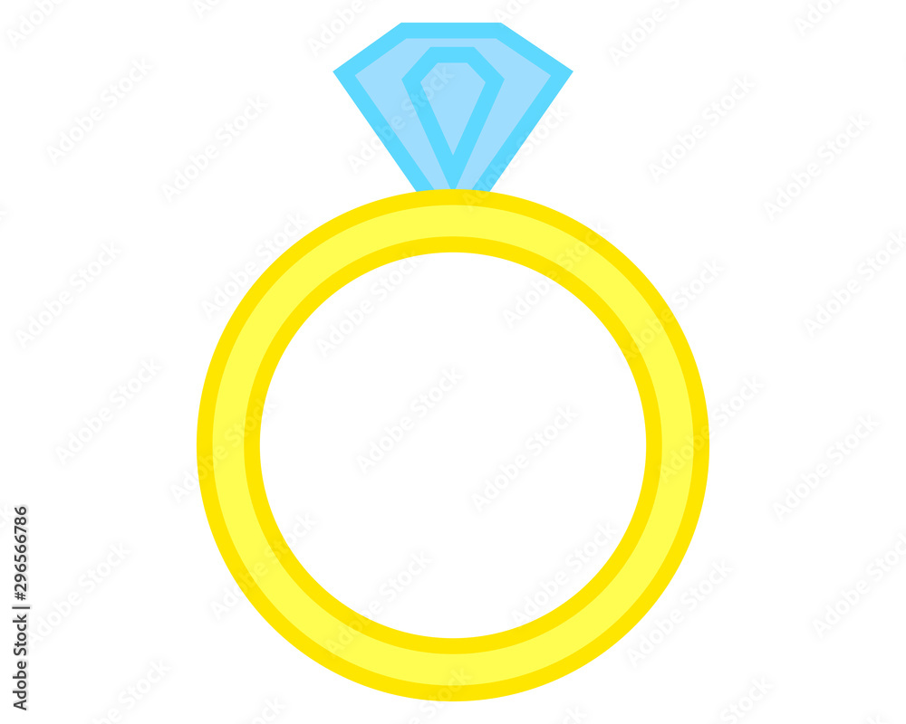 simple drawing vector, ring with diamond simple drawing vector, ring with diamond